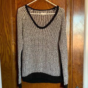 Lou and Grey Women's knit sweater Size XL Black and White- Cotton and Li…